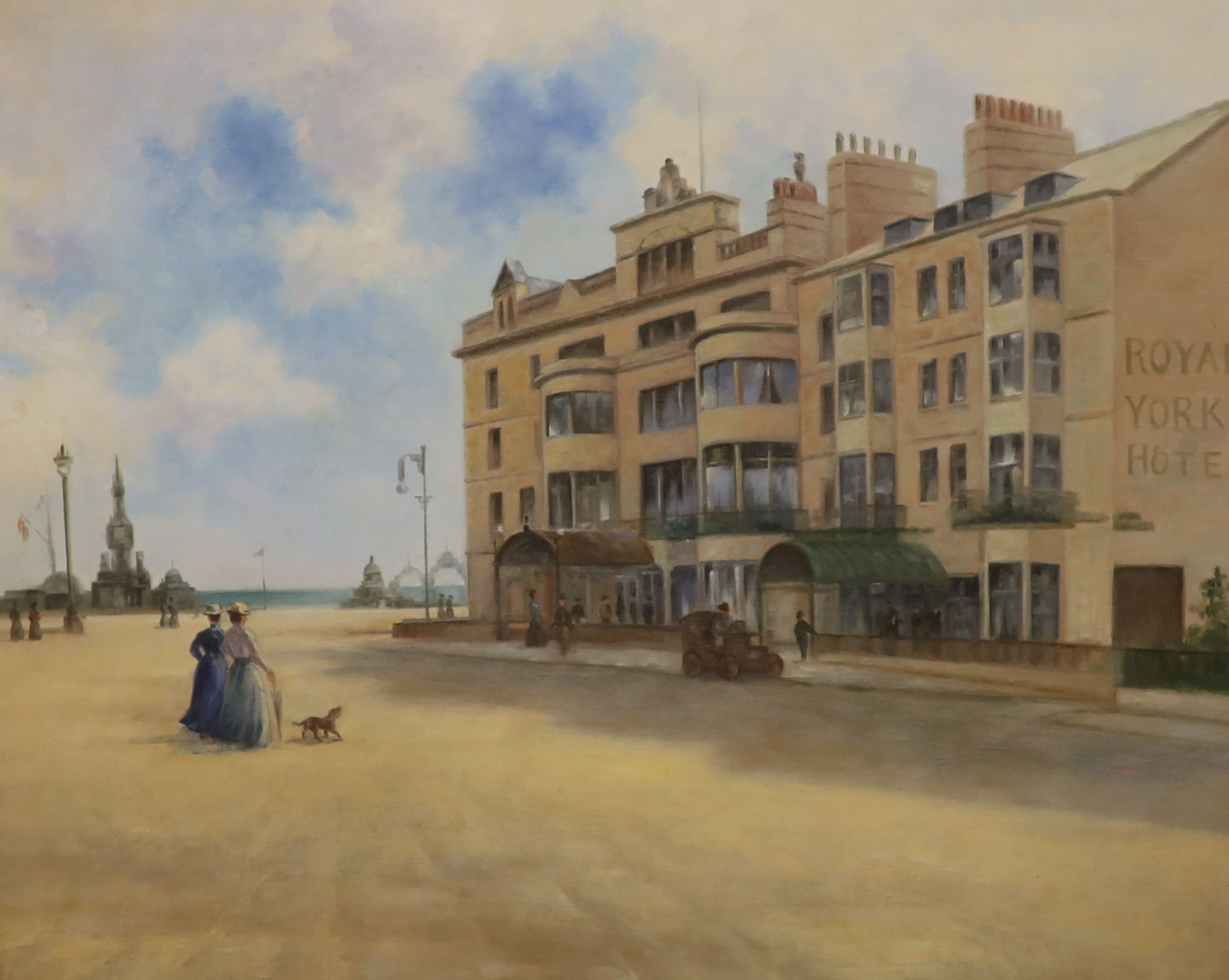 After Clem Lambert, oil on canvas, The Royal York Hotel, Brighton, 50 x 60cm